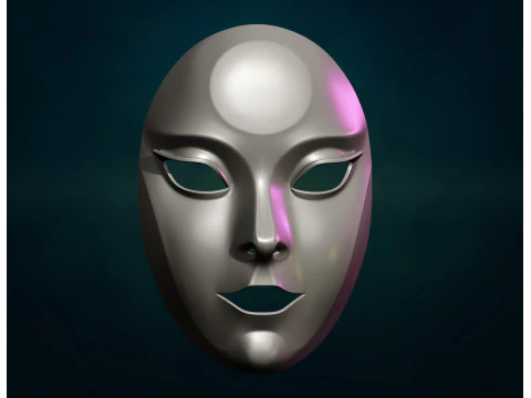 Female woman Mask 3D Print Model