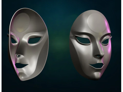 Female woman Mask 3D Print Model
