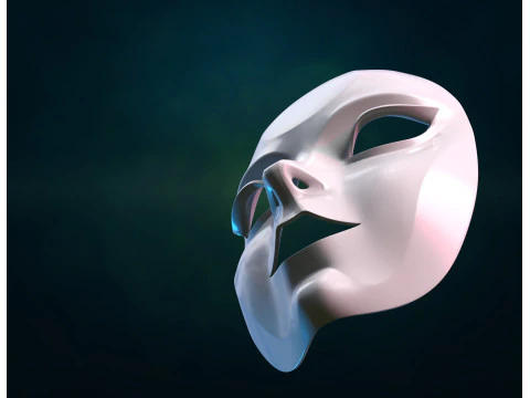 Female woman Mask 3D Print Model