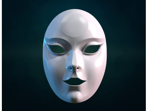 Female woman Mask Modello di stampa 3D