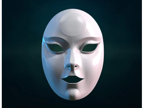 Female woman Mask 3D Print Model