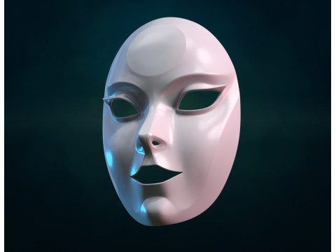 Female woman Mask Modello di stampa 3D