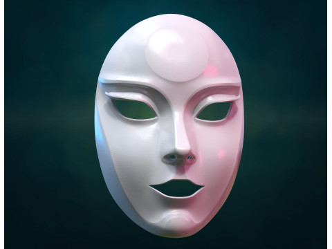 Female woman Mask PBR 3D Druckmodell