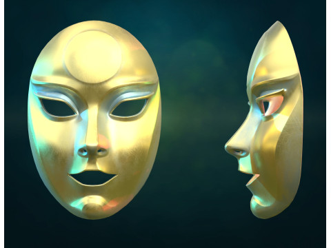 Female woman Mask PBR 3D Druckmodell