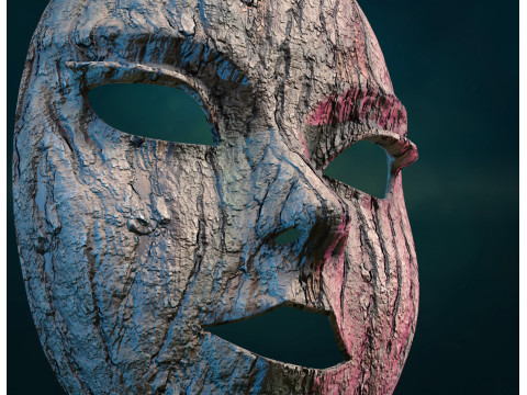 Female woman Mask PBR 3D Druckmodell