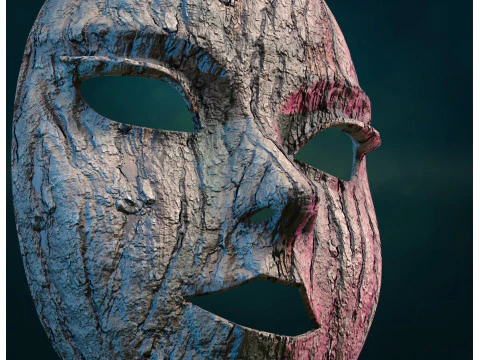 Female woman Mask PBR 3D Print Model