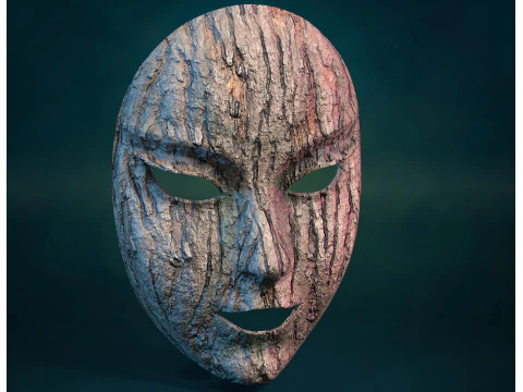 Female woman Mask PBR 3D Print Model
