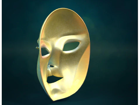 Female woman Mask PBR 3D Print Model