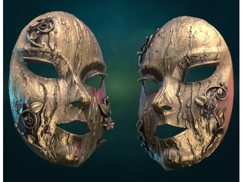Bark Dryad Mask 3Dプリントモデル