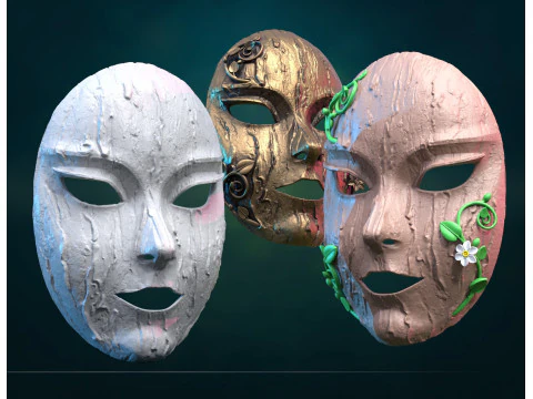 Bark Dryad Mask 3D Print Model