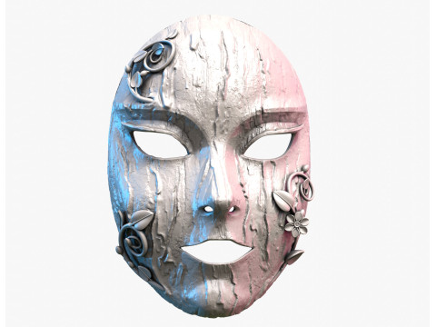 Bark Dryad Mask Model Cetak 3D