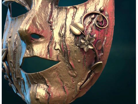 Bark Dryad Mask 3D Print Model