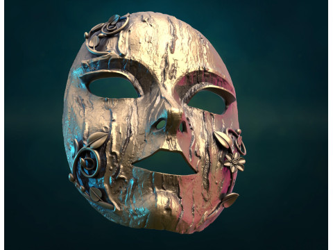 Bark Dryad Mask Model Cetak 3D