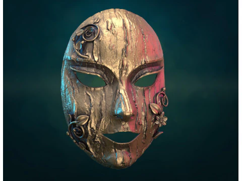 Bark Dryad Mask 3D Print Model