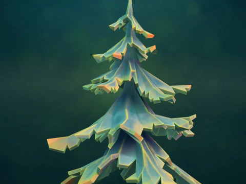 Bertekstur Pohon Pinus Model Cetak 3D