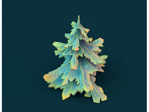 चीड़ के पेड़ की बनावट 3D प्रिंट मॉडल