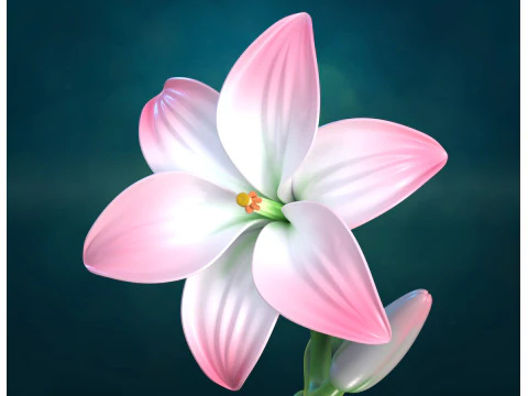 Lily flower Assembly 3D Print Model