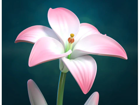 Lily flower Assembly 3D Print Model