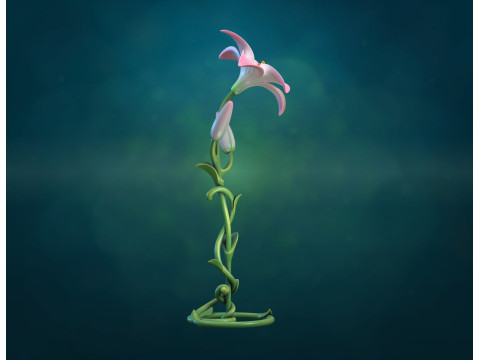 Montaż kwiatów lilii Model do druku 3D