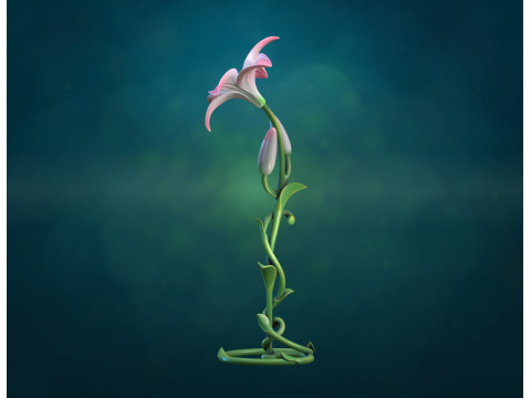 Montaż kwiatów lilii Model do druku 3D