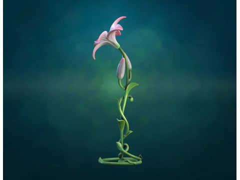 Lily flower Assembly 3D Print Model