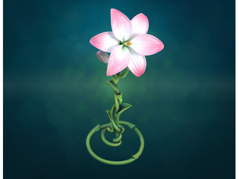 Montaż kwiatów lilii Model do druku 3D