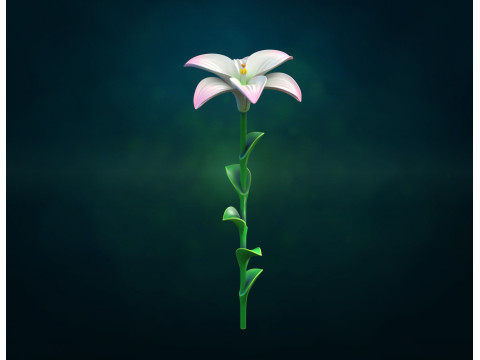 Lily II flower Assembly 3D Print Model