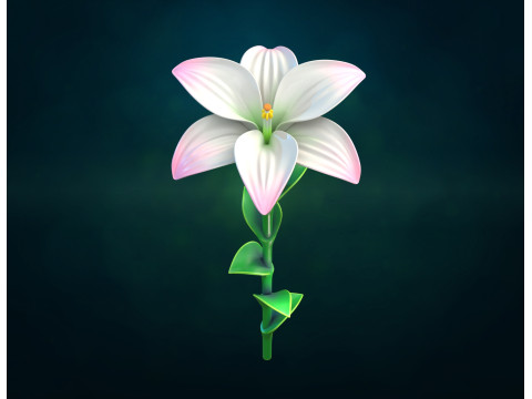 Lily II flower Assembly 3D Print Model