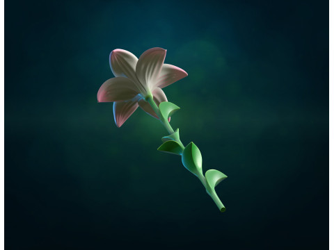 Lily II flower Assembly 3D Print Model