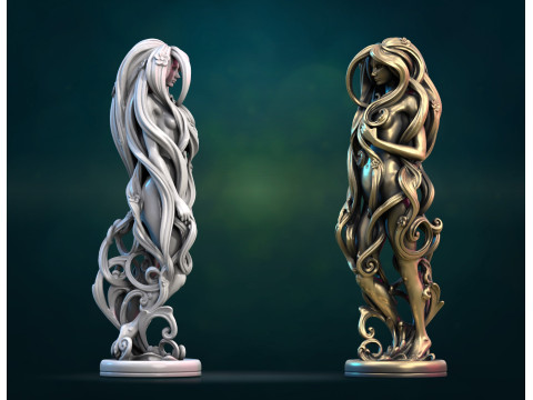 树妖女性雕像 3D 模型