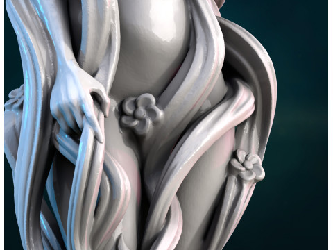 树妖女性雕像 3D 模型