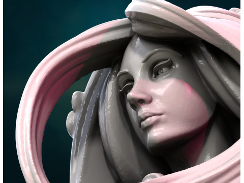 树妖女性雕像 3D 模型