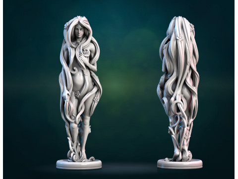 树妖女性雕像 3D 模型