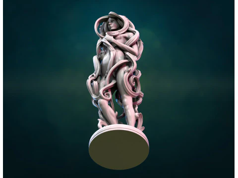 Est&aacute;tua feminina dr&iacute;ade Modelo 3D