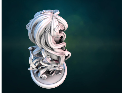 树妖女性雕像 3D 模型