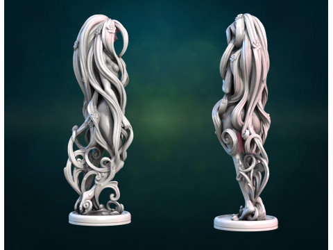 树妖女性雕像 3D 模型