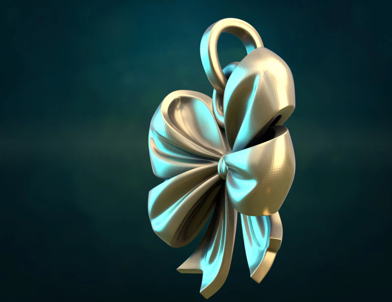 Double Bow ribbon 3D Print Model .c4d .max .obj .3ds .fbx .stl .blend
