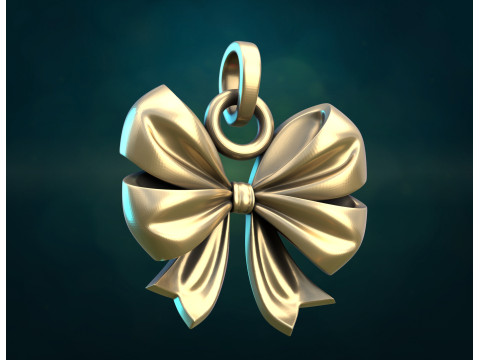 Double Bow ribbon 3D Print Model