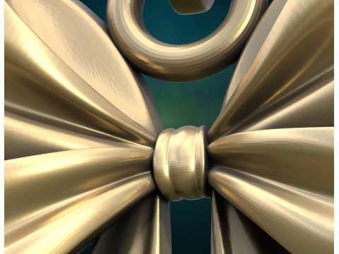 Double Bow ribbon 3D Print Model