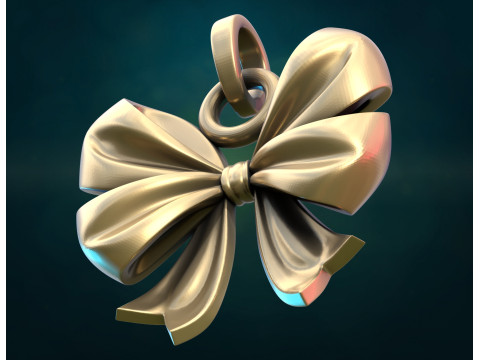 Double Bow ribbon 3D Print Model