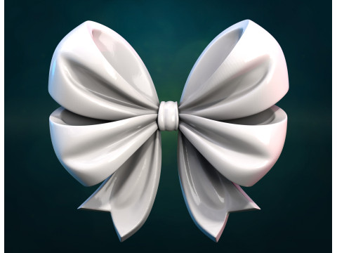Double Bow ribbon 3D Print Model