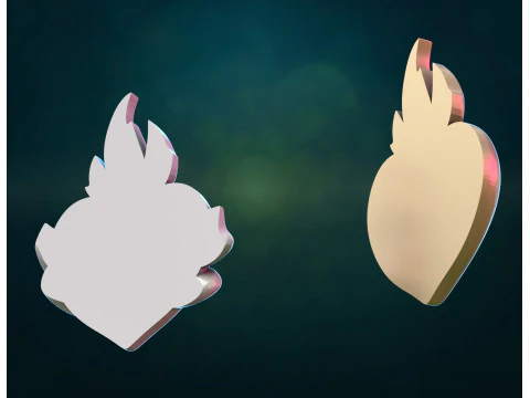 Flame heart and Pendant 3D Print Model
