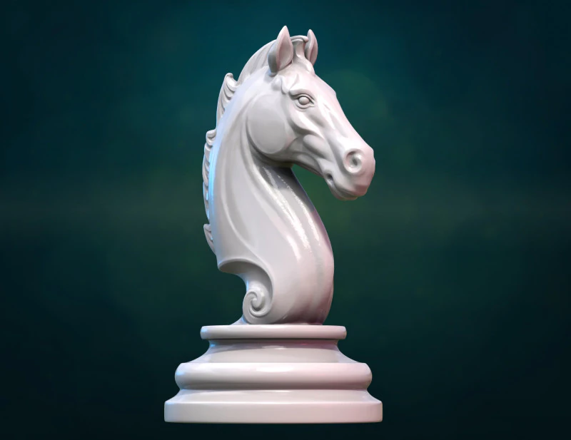 Chess knight horse pendant 3D Print Model .c4d .max .obj .3ds .fbx .stl .blend 