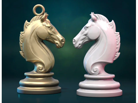 Chess knight horse pendant 3D Print Model
