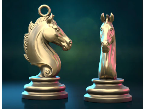 Chess knight horse pendant 3D Print Model
