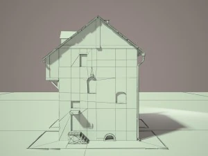 old house low poly 3D Model