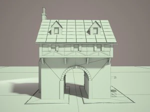 old house low poly 3D Model