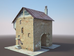 old house low poly Modelo 3D