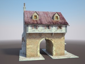 old house low poly Modelo 3D