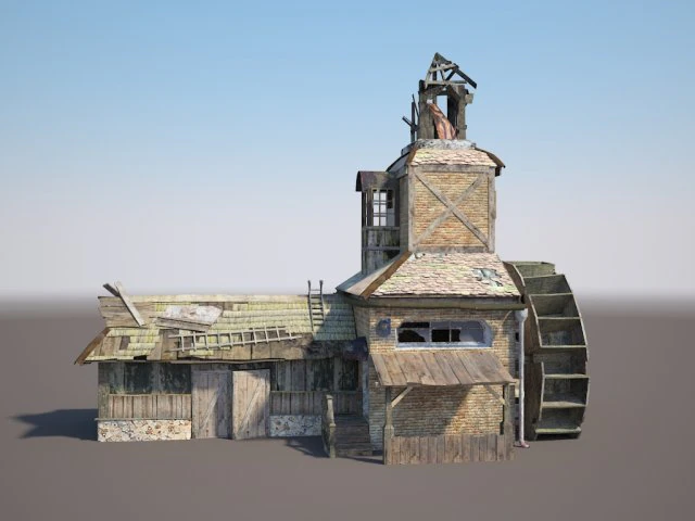 abandoned farm 3D Model .c4d .max .obj .3ds .fbx .stl .blend